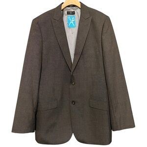 Marc Ecko Men’s Size 42L Heathered Brown Two Button Sports Suit Jacket Blazer